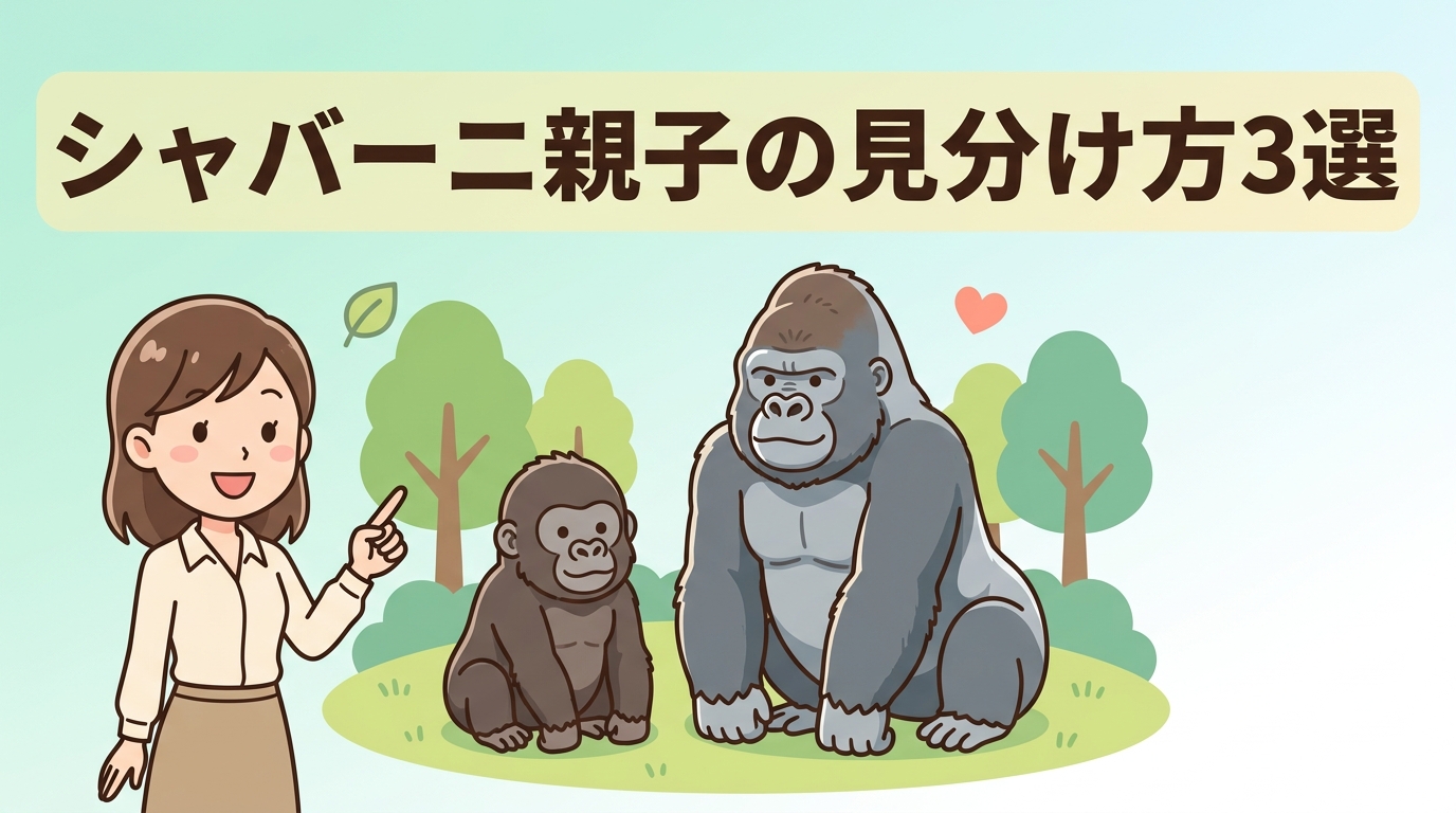 シャバーニと息子キヨマサを見分ける3つの特徴