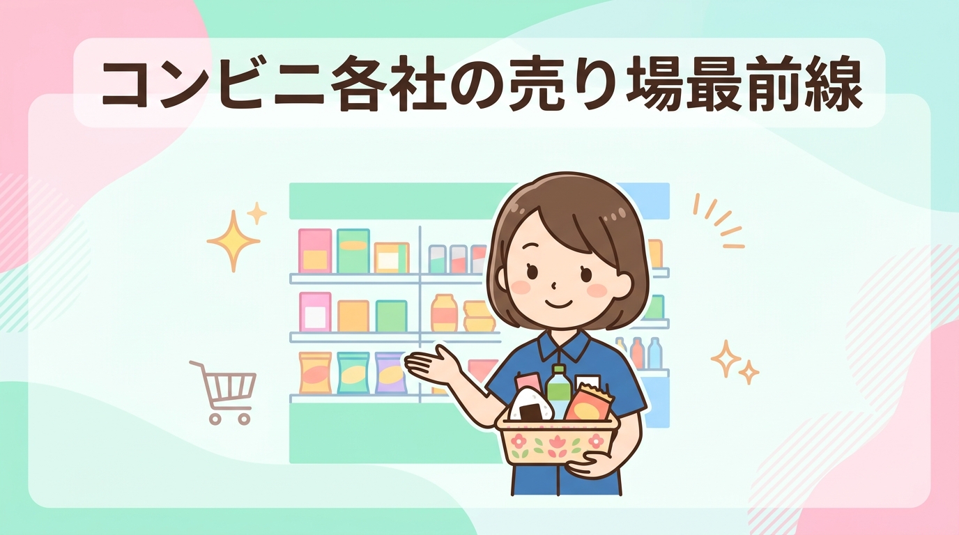 コンビニ各社の販売状況と売り場