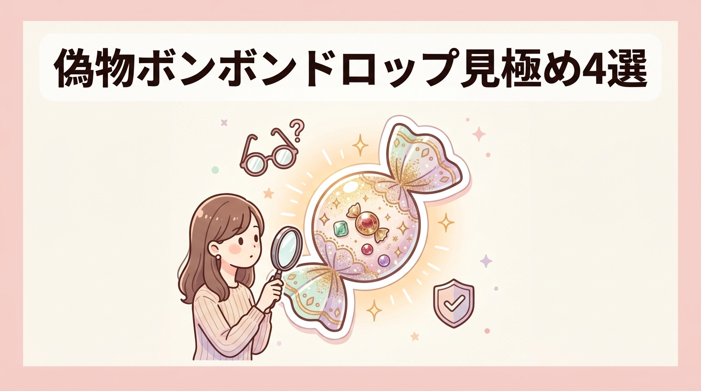 偽物のボンボンドロップシールを見分ける4つの点