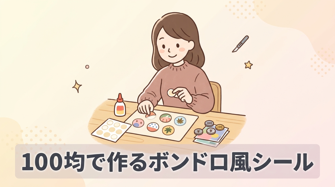 100均素材で自作するボンドロ風シールの手順