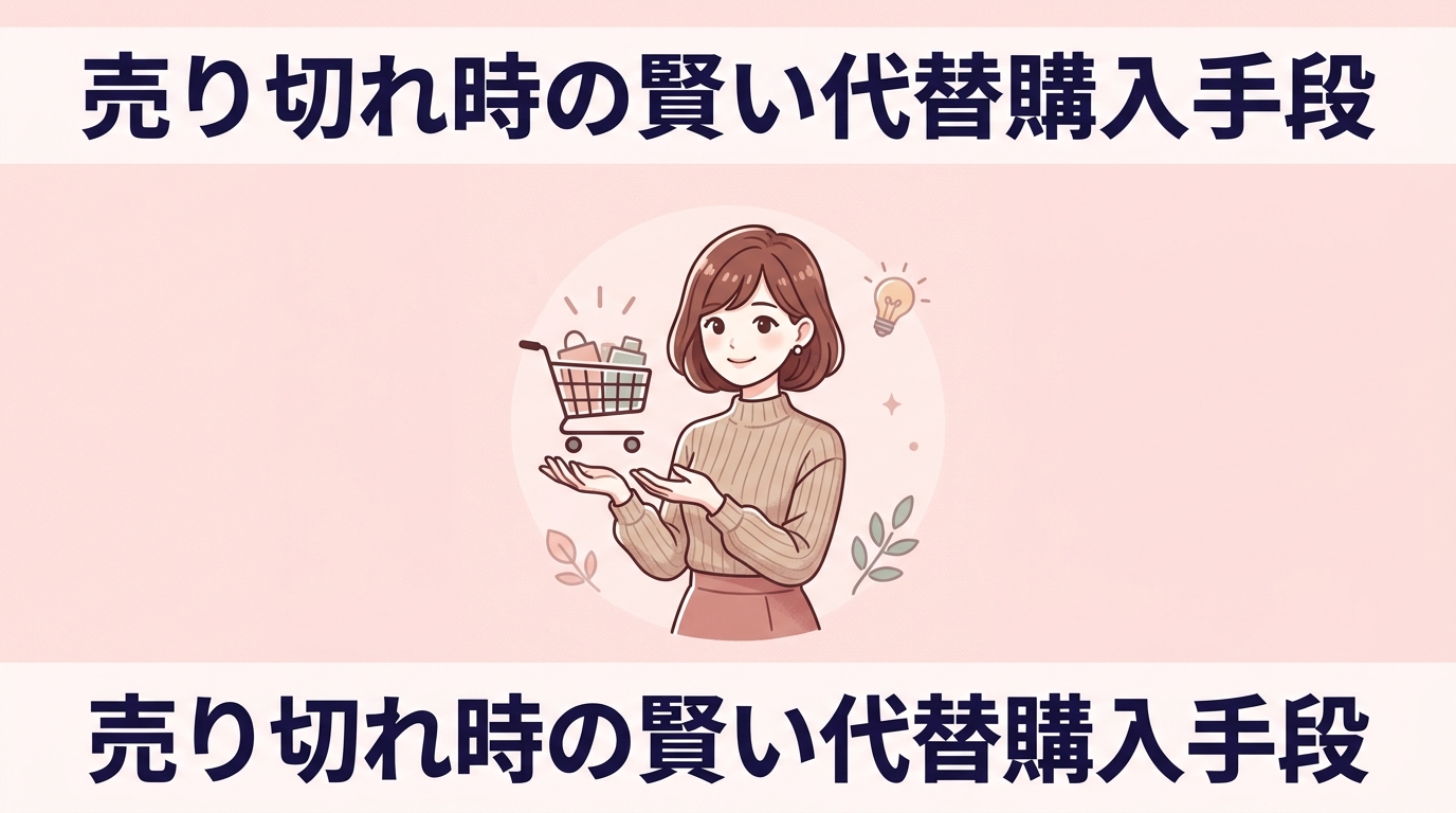 売り切れ時の賢い代替購入手段と再入荷情報