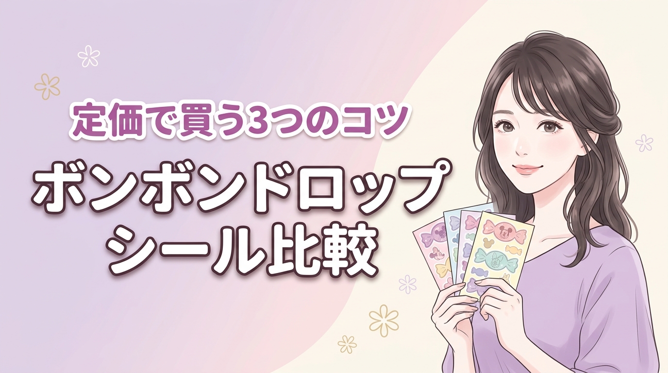 ボンボンドロップシールディズニー全種類とmini比較！定価で買う3つのコツ