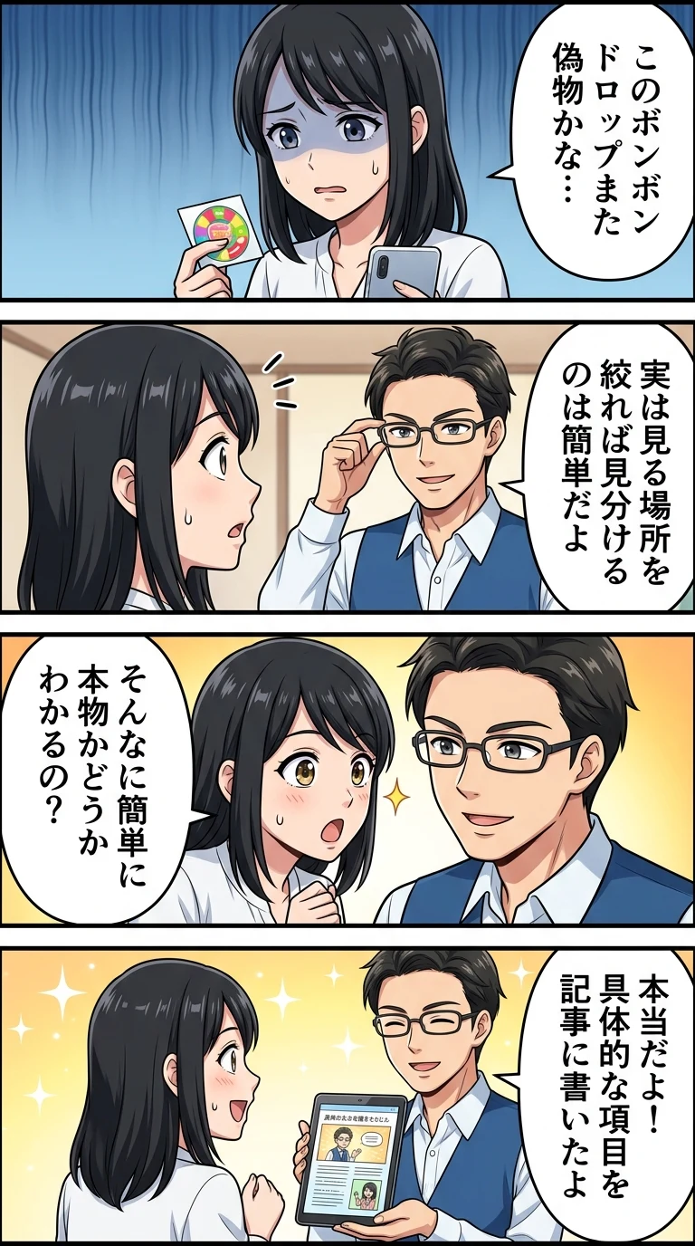 ボンボンドロップシール本物