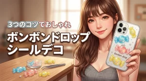 ボンボンドロップシールスマホケースのデコは簡単！たった3つのコツでおしゃれに
