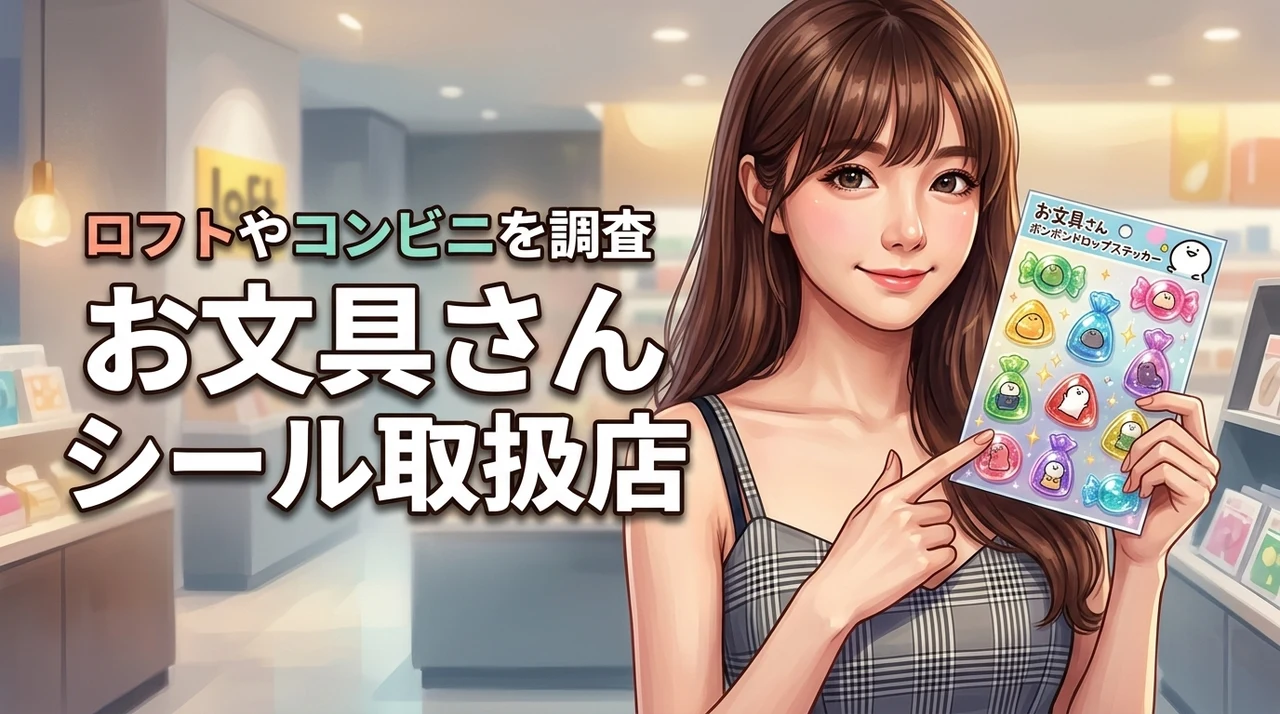 お文具さんのボンボンドロップシールはどこで買える？ロフトやコンビニの取扱店を調査