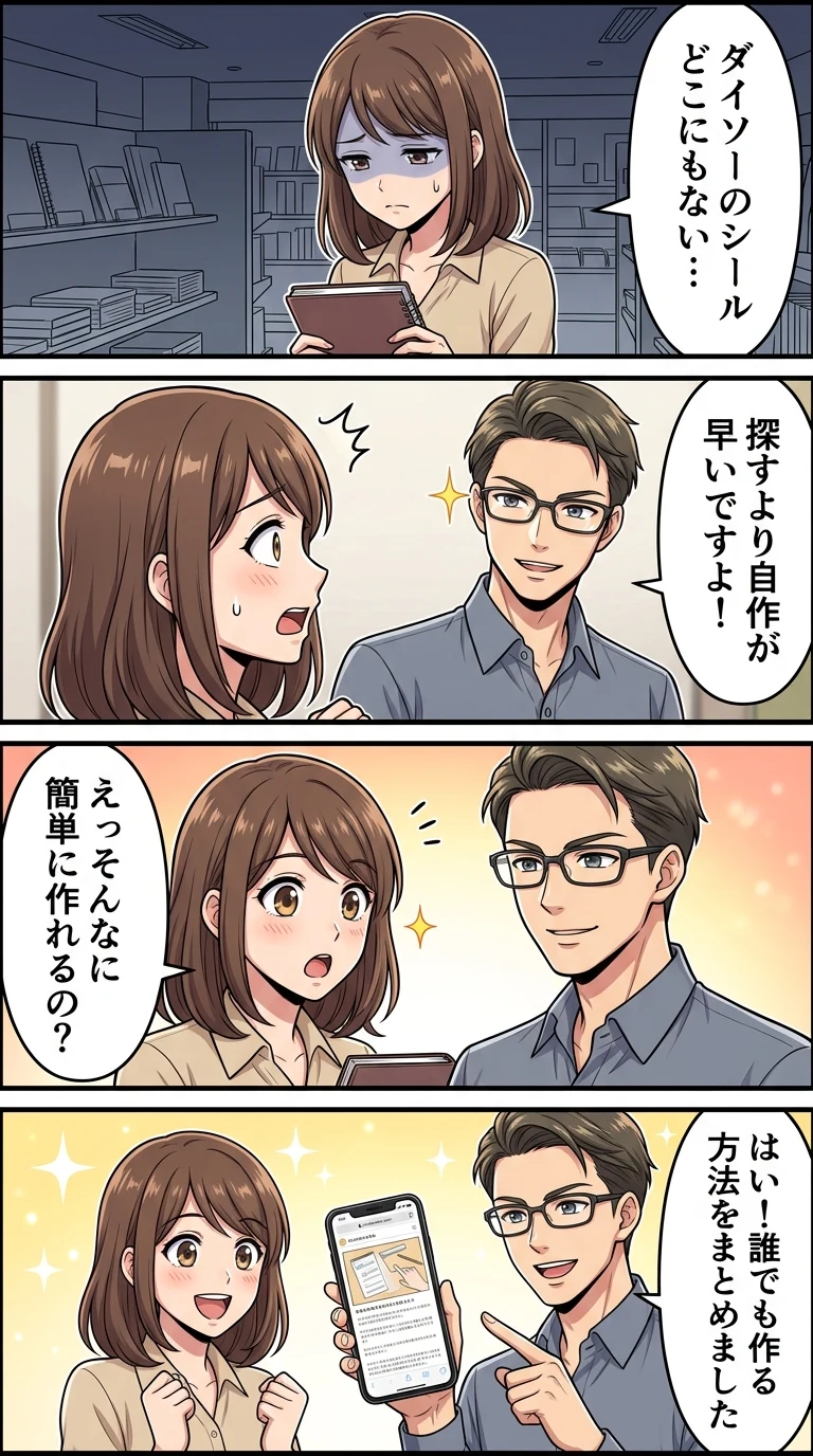 ダイソーボンボンドロップシール
