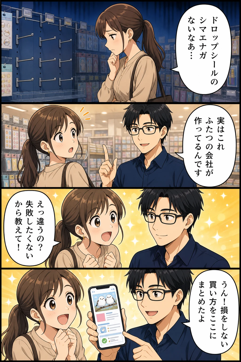 ボンボンドロップシールシマエナガ