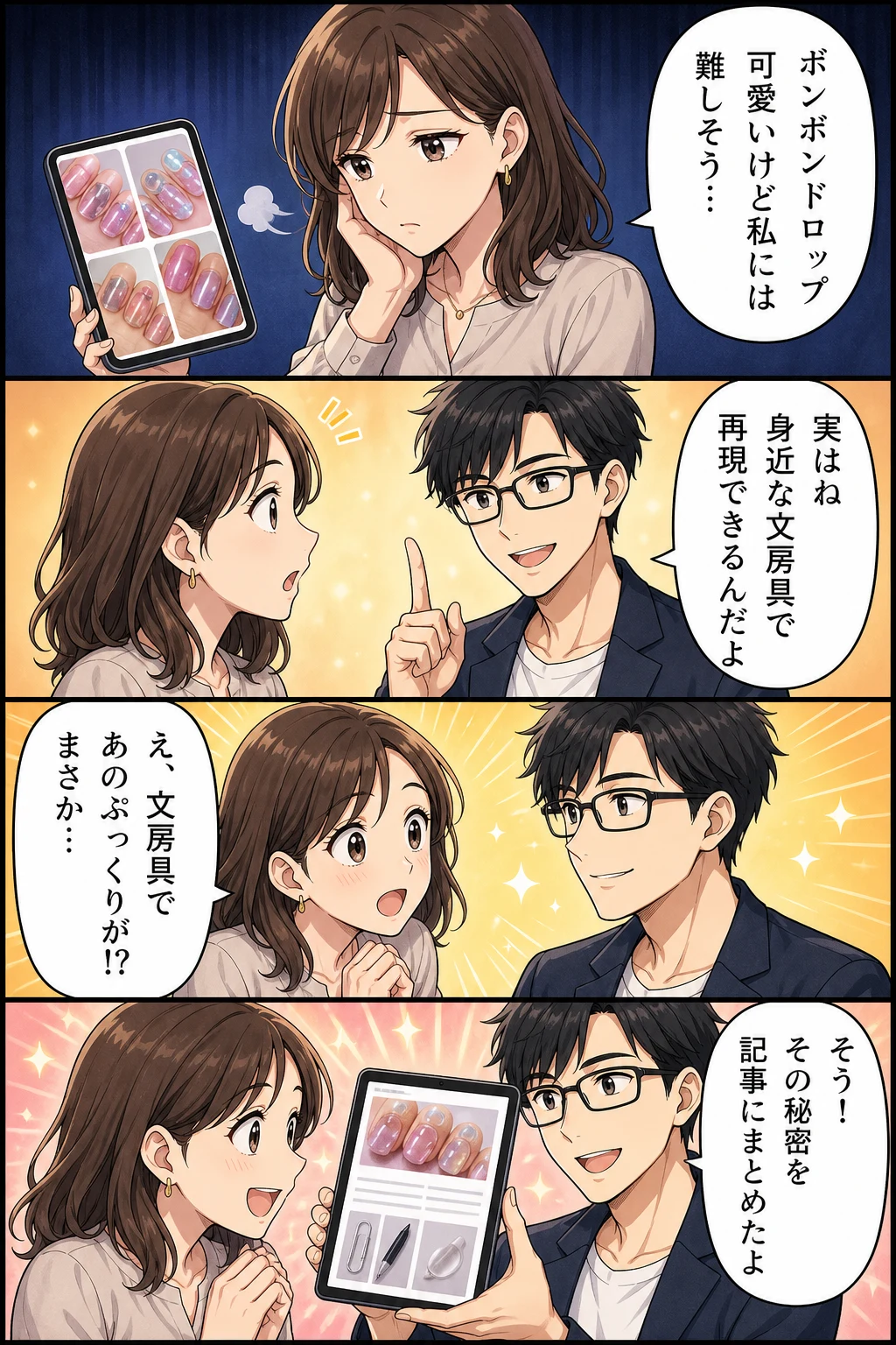 ボンボンドロップシールネイル
