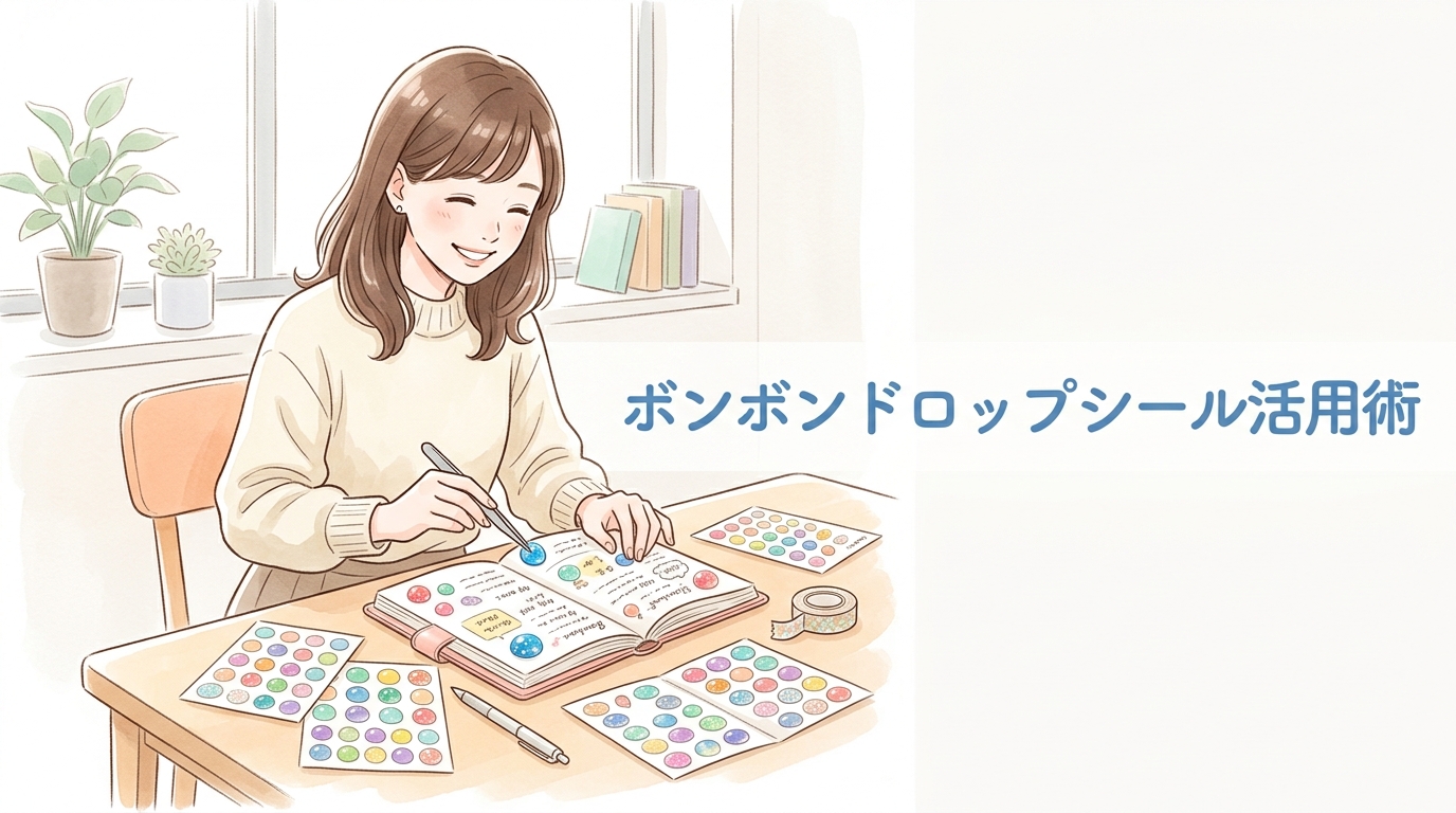 ボンボンドロップシールを楽しむデコレーション実例