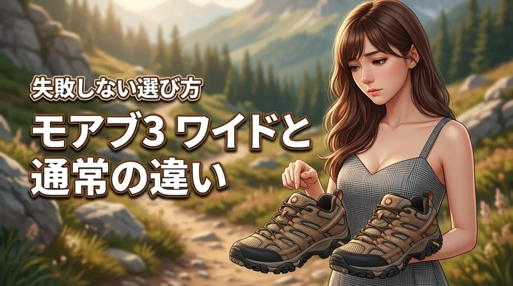 メレル モアブ3のワイドと通常モデルの違いは？失敗しない選び方を伝授