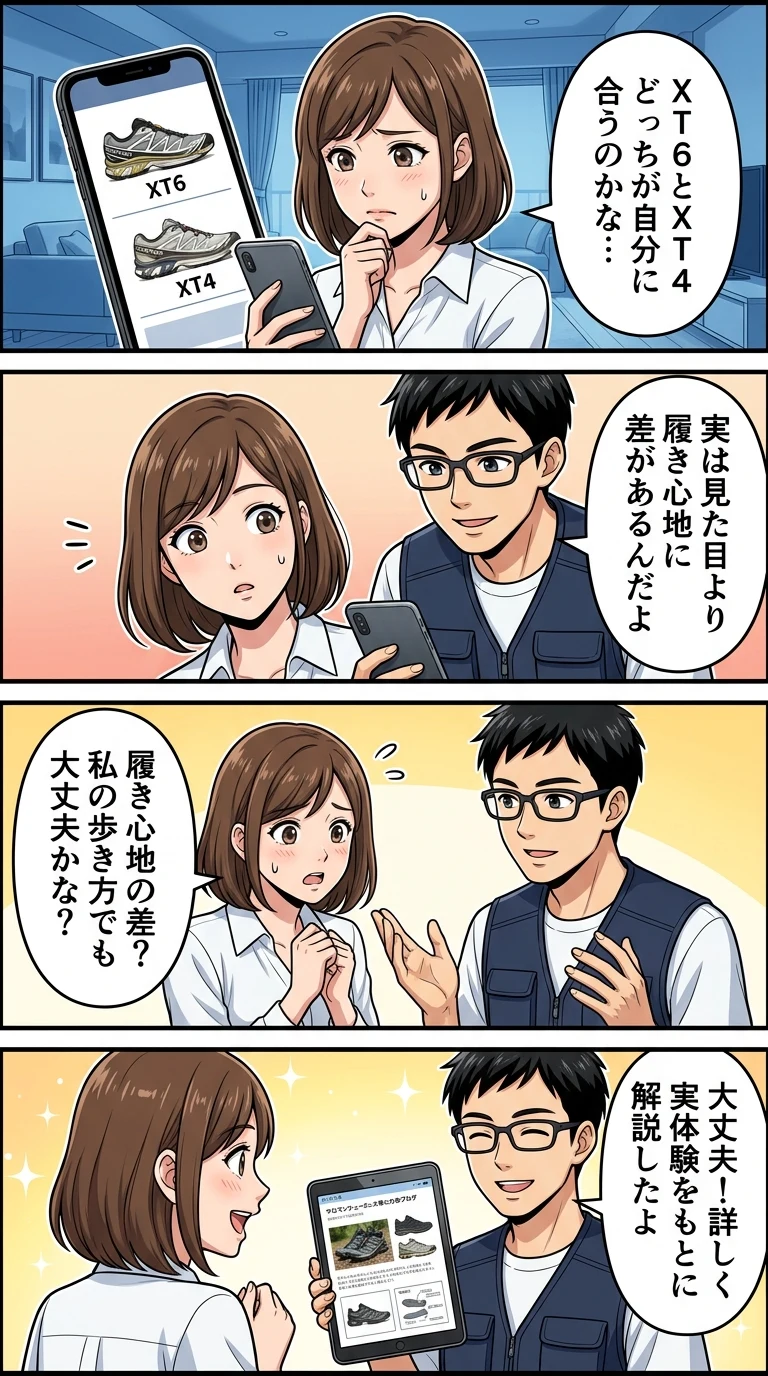 サロモン xt6 xt4 違い