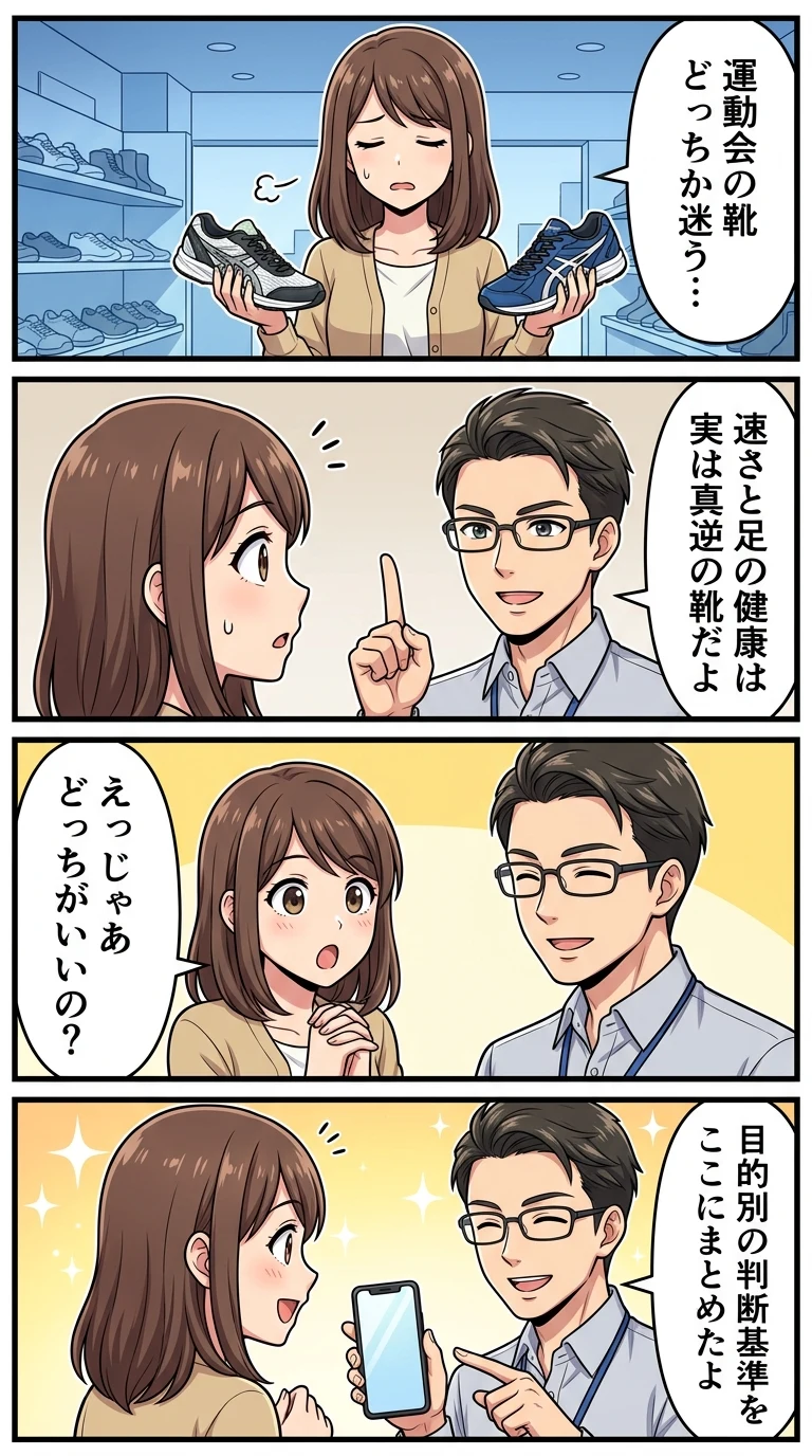 瞬足 アシックス 比較