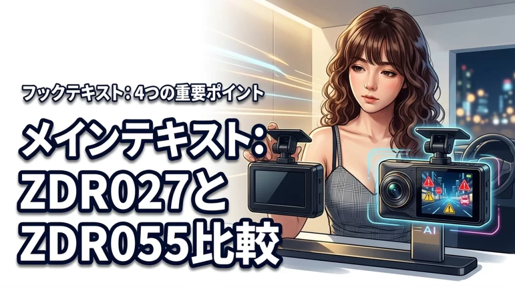 コムテックZDR027とZDR055の違いを4つの重要ポイントで徹底比較！