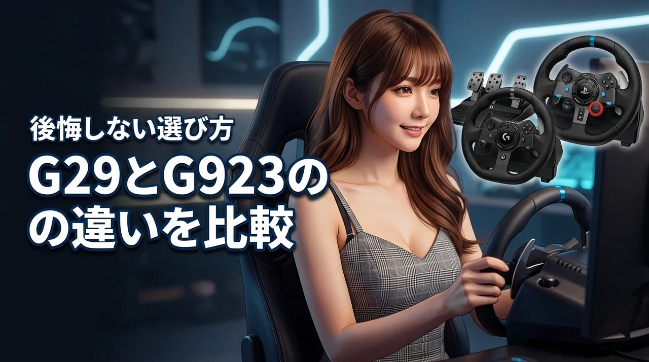 ロジクールのハンコンg29とg923の違いは何？後悔しない選び方とPS5対応比較