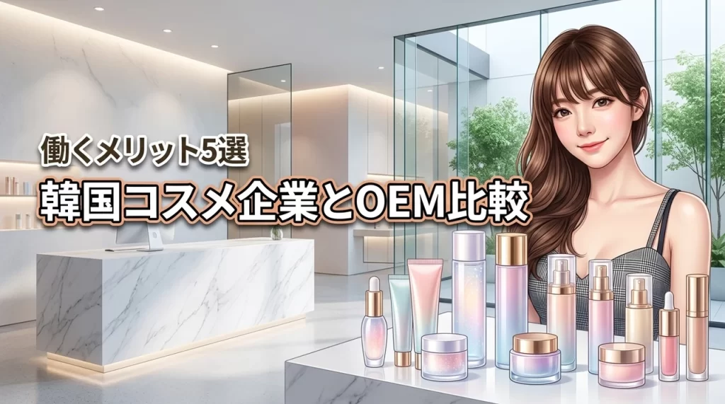 韓国コスメ企業の主要メーカーとOEMを比較！働くメリット5つと注意点も紹介