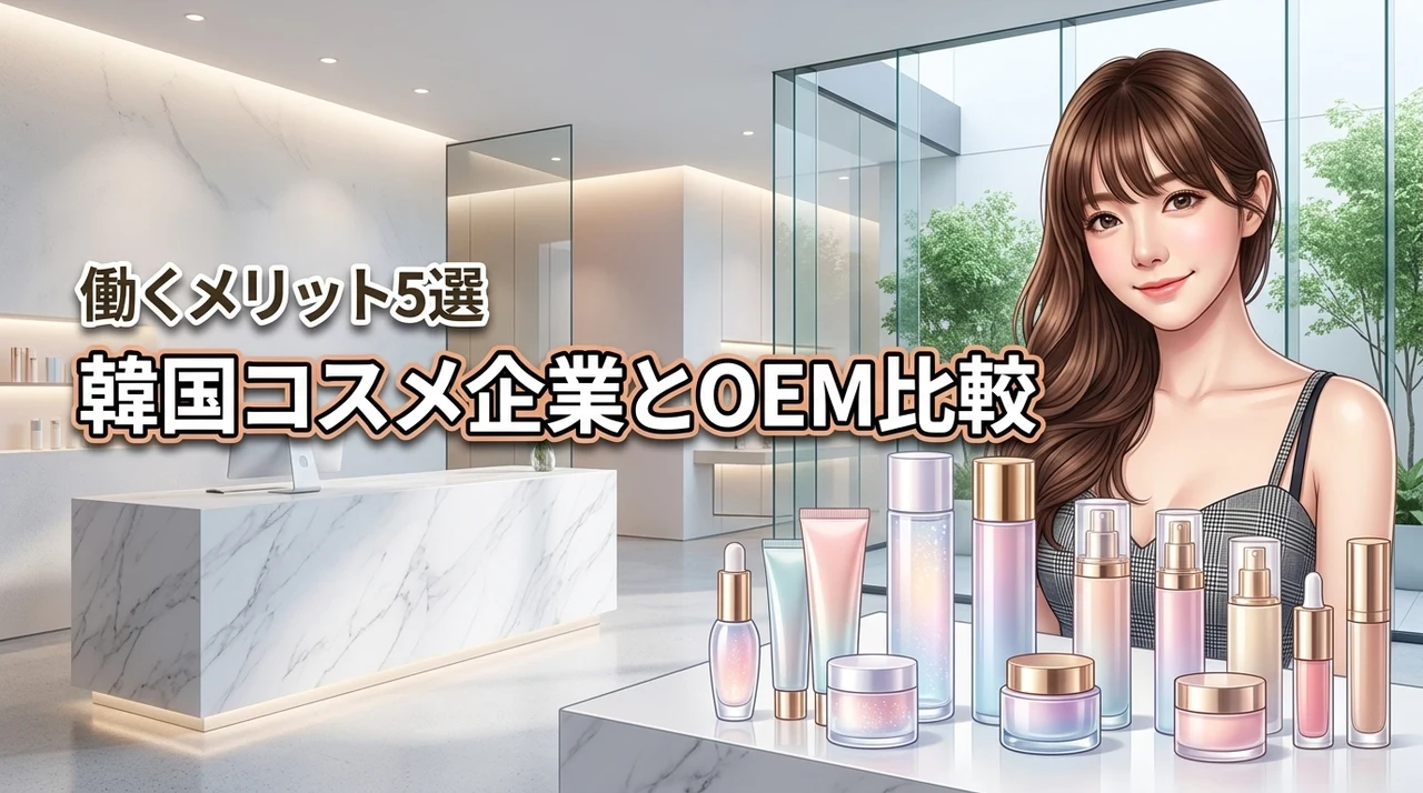 韓国コスメ企業の主要メーカーとOEMを比較！働くメリット5つと注意点も紹介
