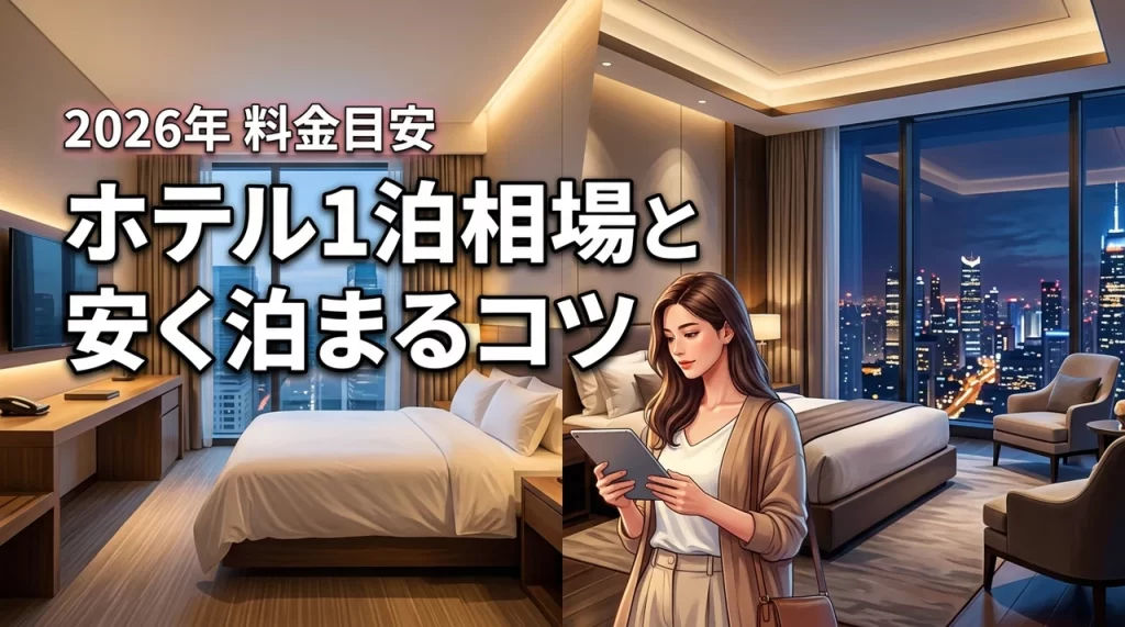 ホテルの一泊あたりの相場は？グレード別の料金目安と宿泊費を安く抑えるコツ