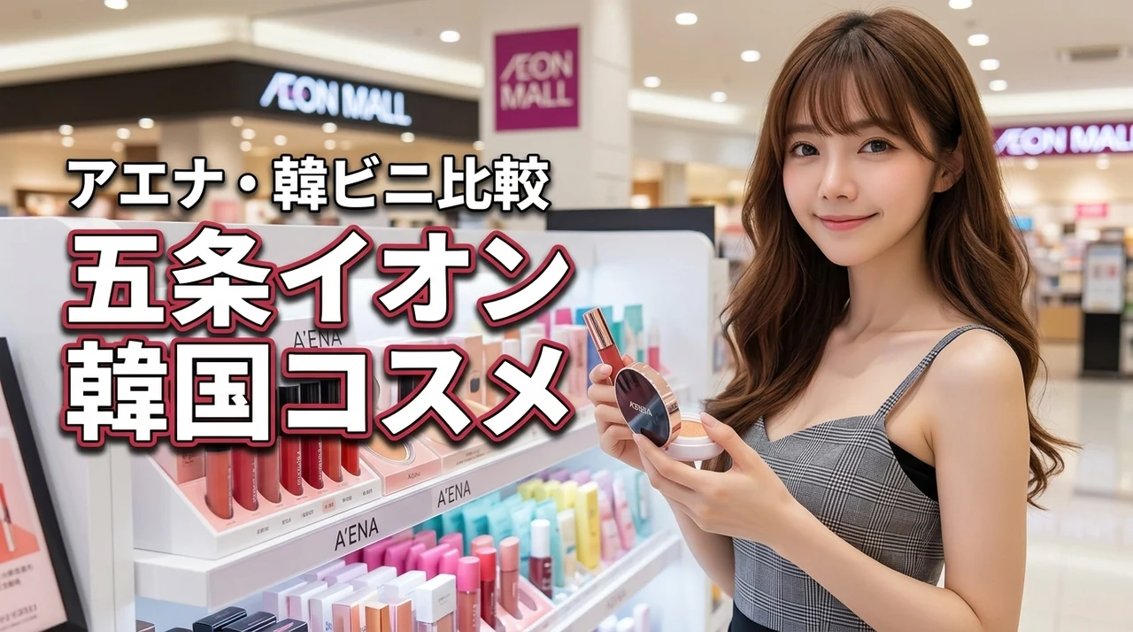 五条のイオンで韓国コスメを探すならここ！アエナや韓ビニなど注目の3店を比較