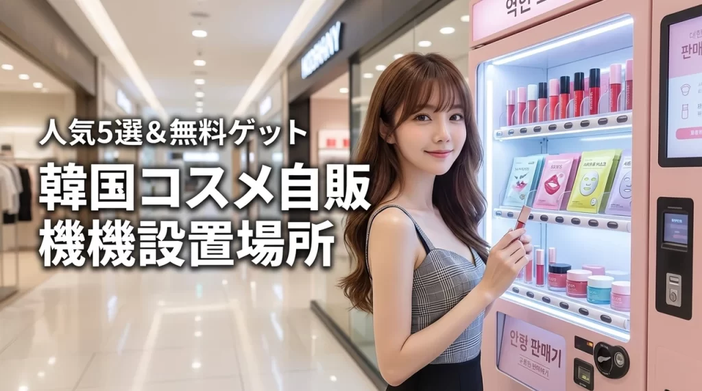 韓国コスメ自販機の設置場所はどこ？人気商品5選や無料サンプル入手の手順を公開