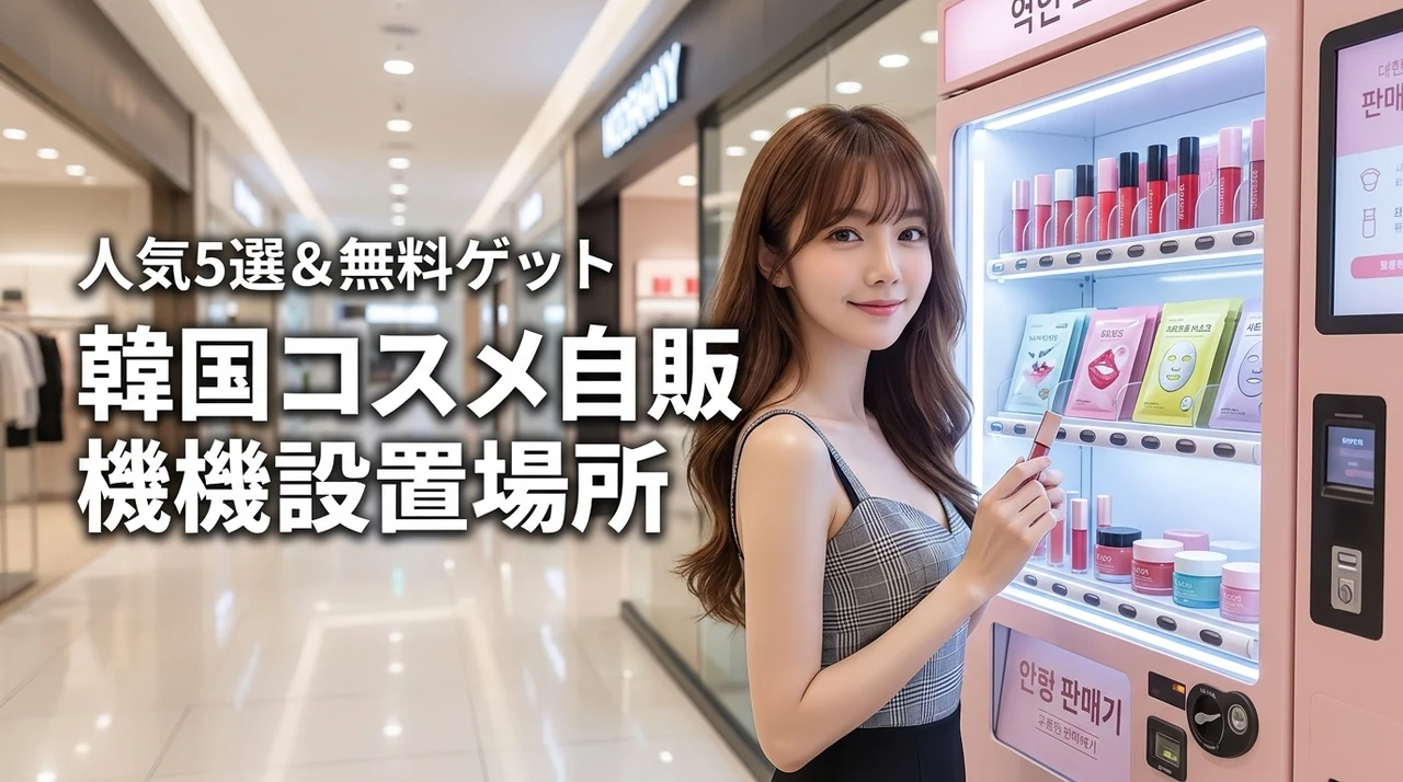 韓国コスメ自販機の設置場所はどこ？人気商品5選や無料サンプル入手の手順を公開