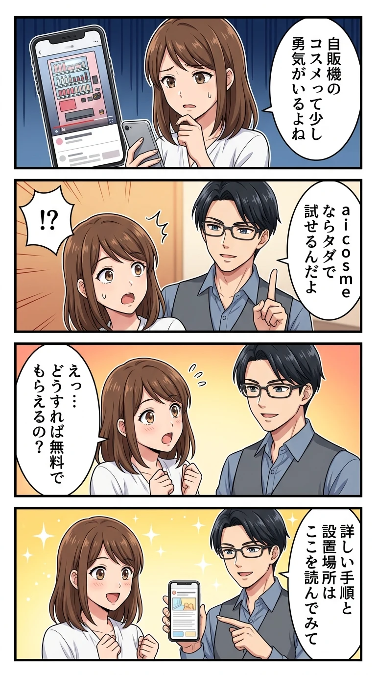 韓国コスメ 自販機
