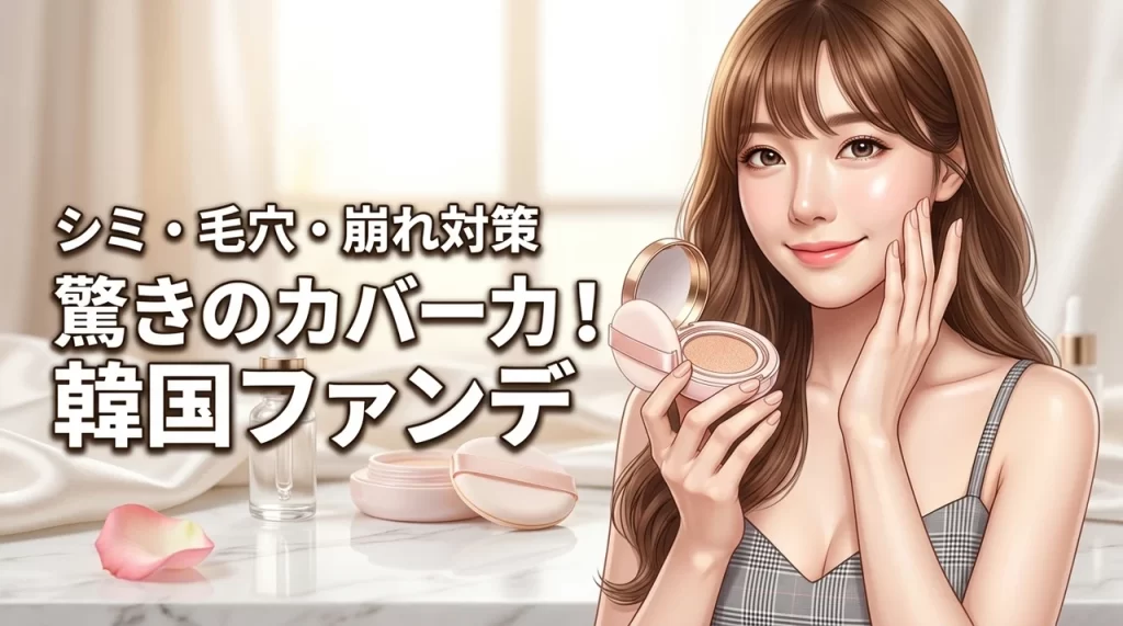韓国コスメのファンデーションはカバー力が凄い？シミや毛穴を隠して崩れない美肌へ