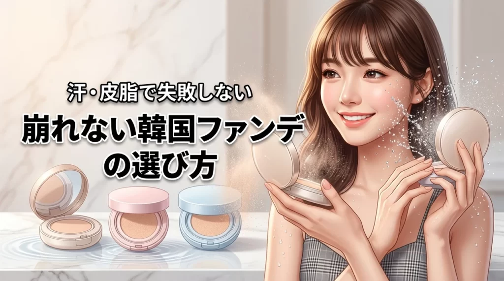 汗や皮脂でもう悩まない！韓国コスメのファンデーションが崩れない選び方の正解は？