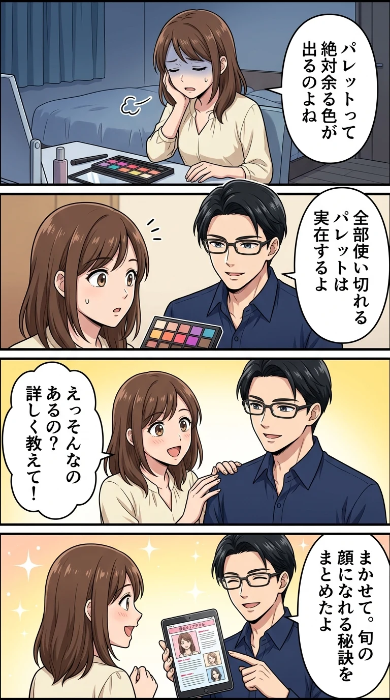 韓国コスメ 4色アイシャドウ