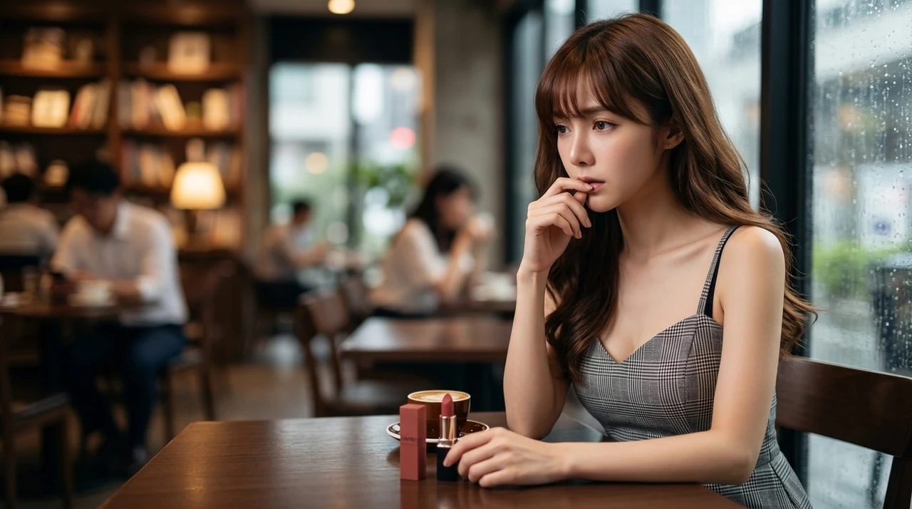50代が韓国リップを使う前に知るべき3つのデメリットをイメージした写真風の画像