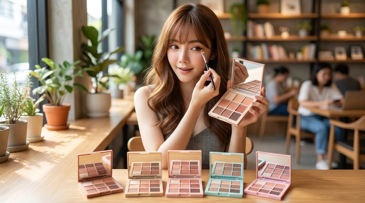韓国コスメの9色パレットおすすめ人気ランキング6選をイメージした写真風の画像