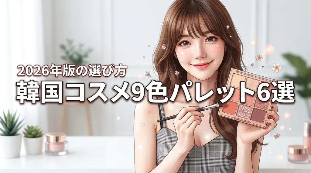 韓国コスメの9色パレットおすすめ人気ランキング6選！自分に合う選び方のコツ（記事のアイキャッチ画像）