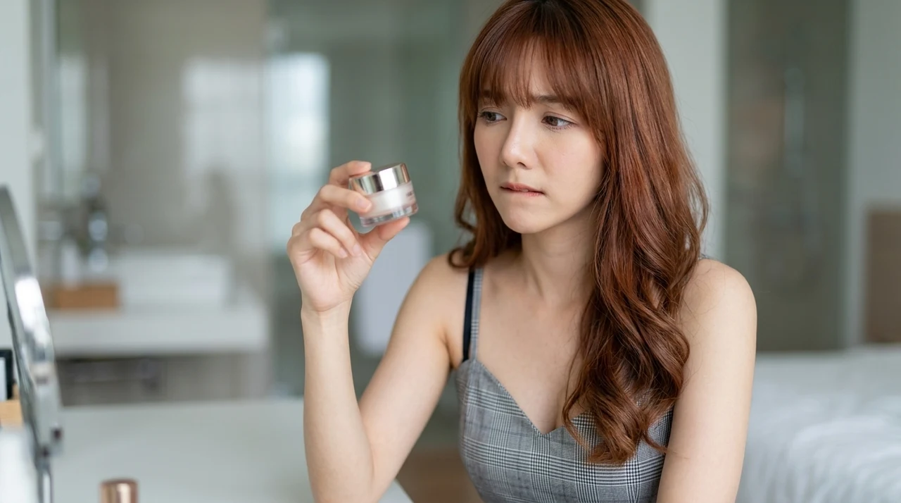 韓国コスメのアイクリームを使う前に知りたい3つのデメリットをイメージした写真風の画像
