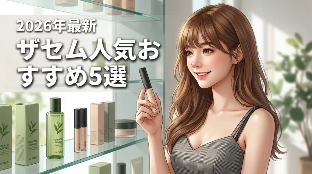 韓国コスメのザセム人気おすすめ5選！コンシーラーの色選びと本物が買える場所（記事のアイキャッチ画像）