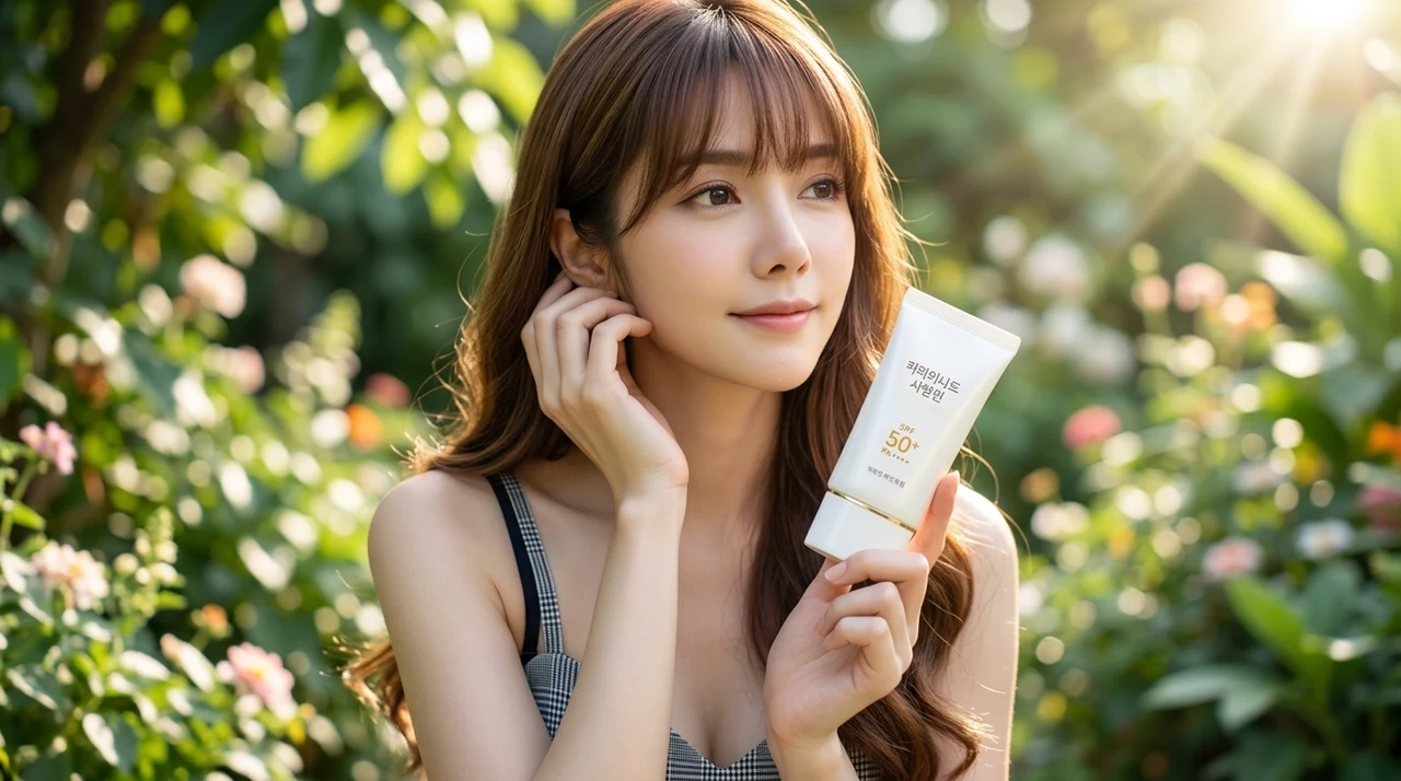韓国コスメのuv製品を取り入れる5つのメリットをイメージした写真風の画像
