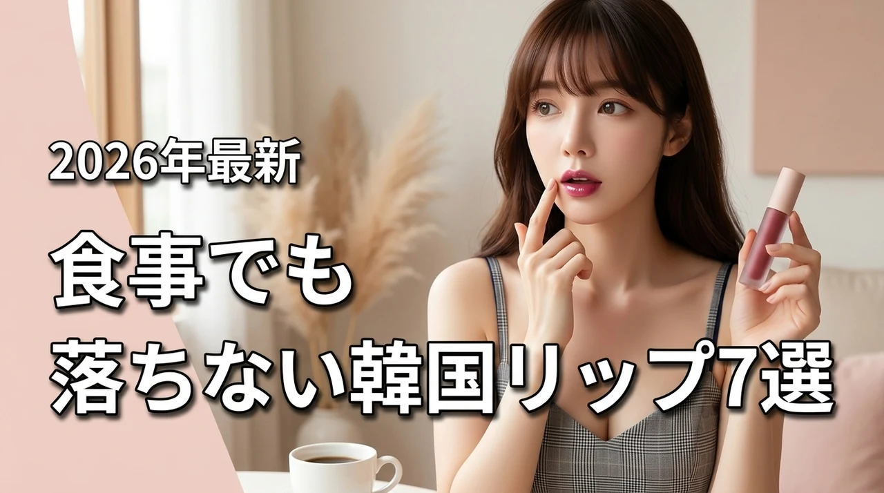 食事をしても韓国コスメのリップは落ちない？色持ち最強の人気モデル7選と塗り方のコツ（記事のアイキャッチ画像）