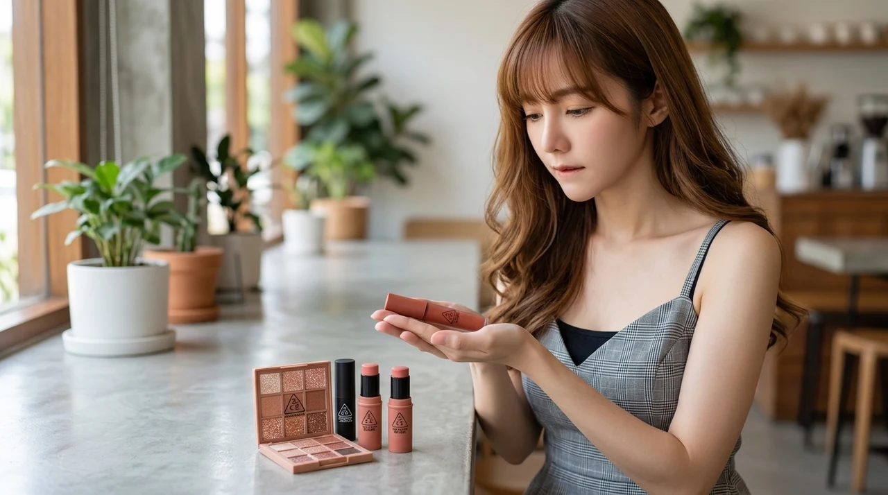 韓国コスメ3ceで今売れている人気おすすめ商品8選をイメージした写真風の画像