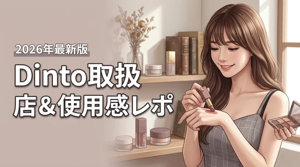 韓国コスメdintoはどこで売ってる？取扱店舗や気になる使い心地を正直レビュー（記事のアイキャッチ画像）