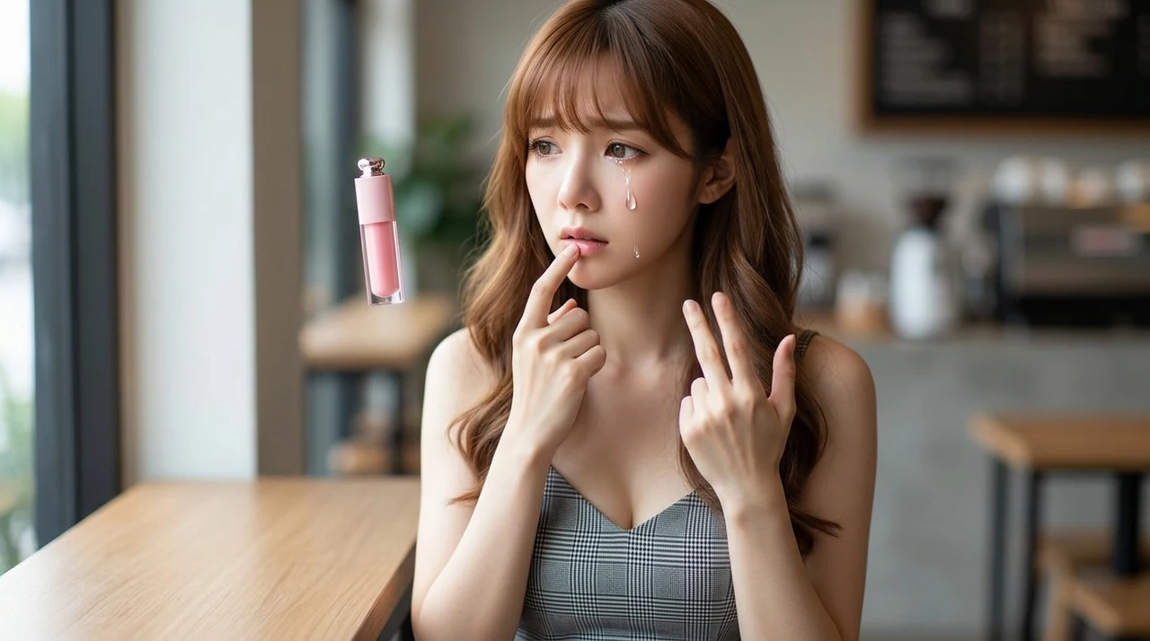 韓国コスメリップバームで注意すべき3つのデメリットをイメージした写真風の画像
