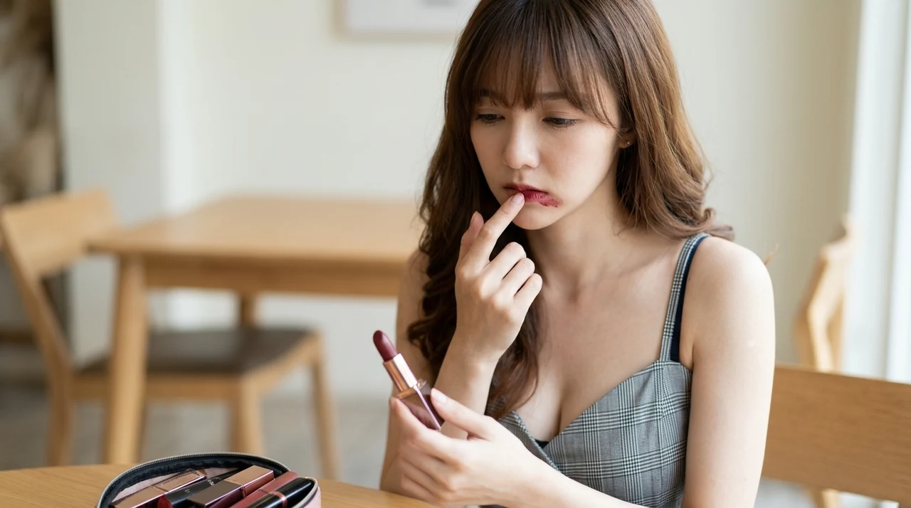 韓国リップスティックのデメリット購入前に知るべき注意点をイメージした写真風の画像